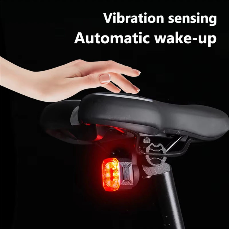 BIKIGHT Smart Sensing Brake Bicycle Taillight 6 Lighting Modes Waterproof Type-C Charging Bike Rear Light for MTB Night Riding Warning Safety