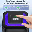 Portable Ultrasonic UV Cleaning Machine Mini Ultrasonic Braces Cleaning Machine UV Invisible Denture Cleaner 42,000Hz Deep Cleaning