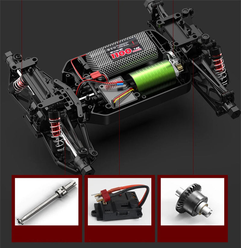 SMRC S910 1/16 2.4G 4WD RC Car Brushless/Brushed High Speed 35km/h 55km/h Off-Road Truck Full Proportional Vehicles Models Toys