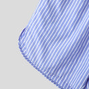 INCERUN Mens Fashion Striped Loose Two Pieces Outfit Comfortable Long Sleeve Shirt & Short Two-piece Suits