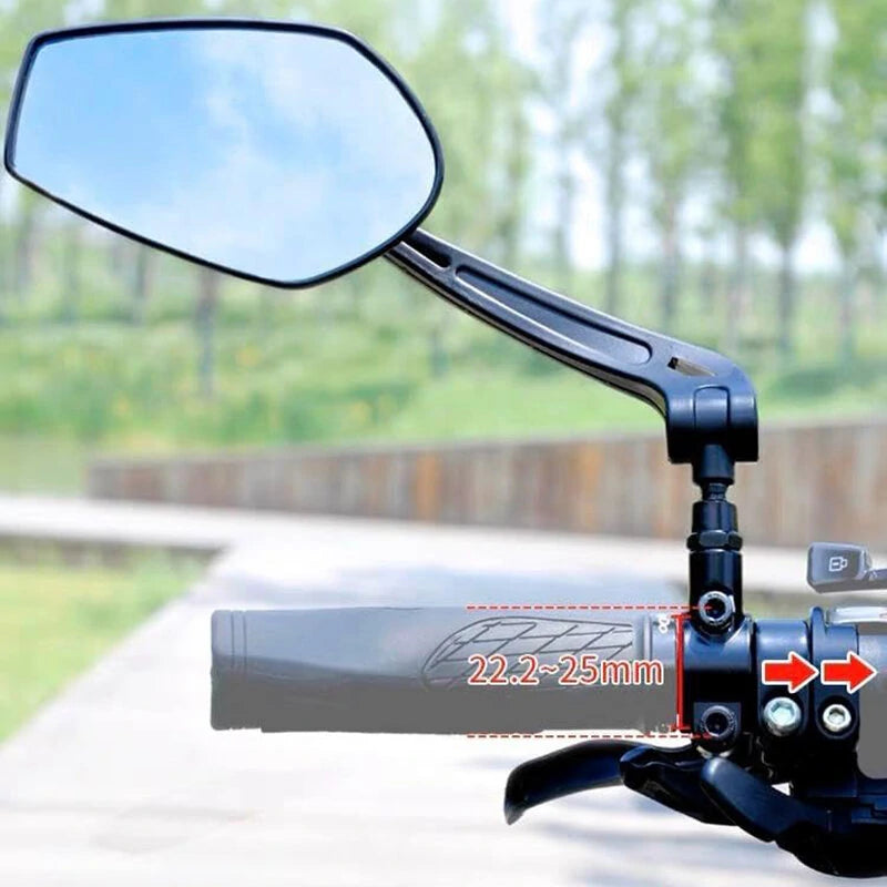 XANES 1 Pair HD View MTB Road Bike Mirrors 360 Adjustable Handlebar Rearview Mirror for Bicycle Motorcycle Accessories Rear Mirror
