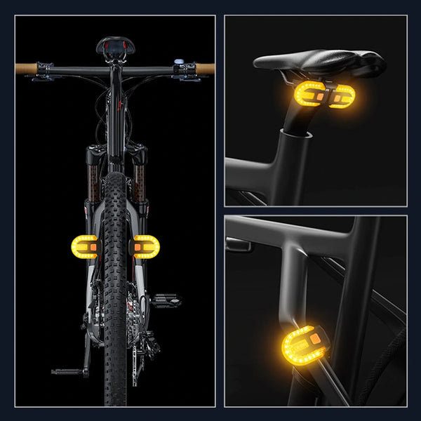 Bicycle Turn Signal Light Wireless Remote Control Bike Taillight USB Rechargeable Bicycle Front Rear Light LED Bike Warning Lamp