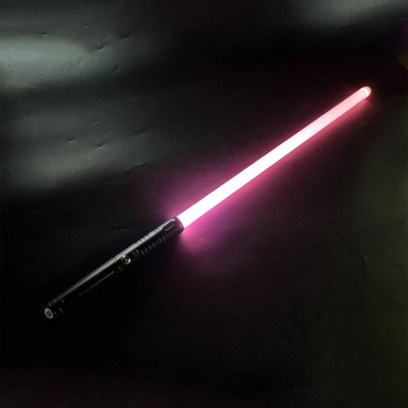 2-in-1 Metal Laser Sword with Hit Sound and Seven Color Lights Rechargeable Perfect for Cosplay and Role-play