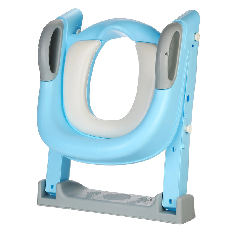 Kids Foldable Auxiliary Toilet Ladder Infant Baby Step Ladder Folding Toilet Child Toilet Ring Supplies