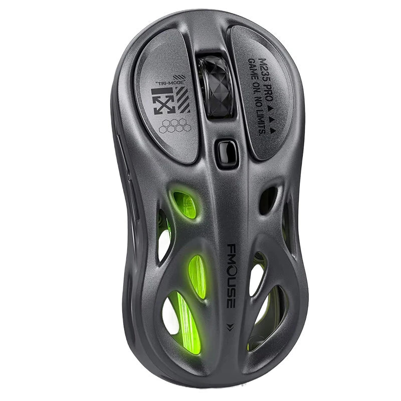FMouse M235 PRO Three-mode Wireless Gaming Mouse 4800DPI 1000Hz Polling Rate 65g Lightweight RGB Ergonomic Design Type-C Rechargeable Gamer Mice