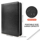 A4 File Folder Multifunctional Document Business Stationery Leather Conference Contract Folders Zippered Organizer Card Holder