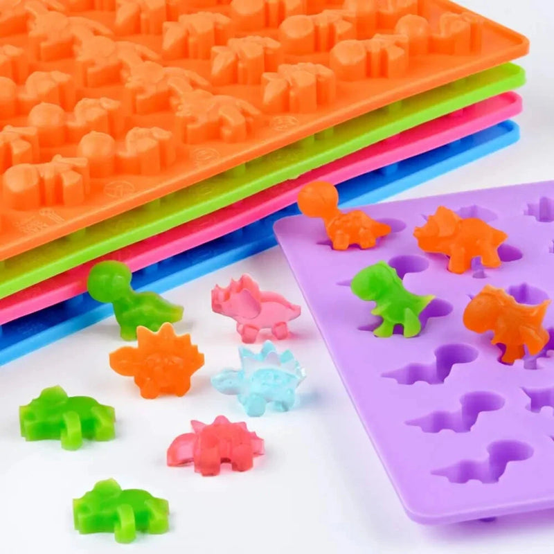 48 Holes Silicone Dinosaur Mold Non Stick Easy Release Candy Chocolate Gummy Baking Molds