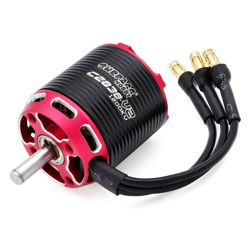 SURPASS-HOBBY C28 V2 600KV/750KV/800KV/850KV/880KV/1000KV/1120KV/1200KV/1300KV/1350KV/1400KV/1900KV/2200KV/2300KV Outrunner Brushless Motor for RC Airplane Fixed Wing