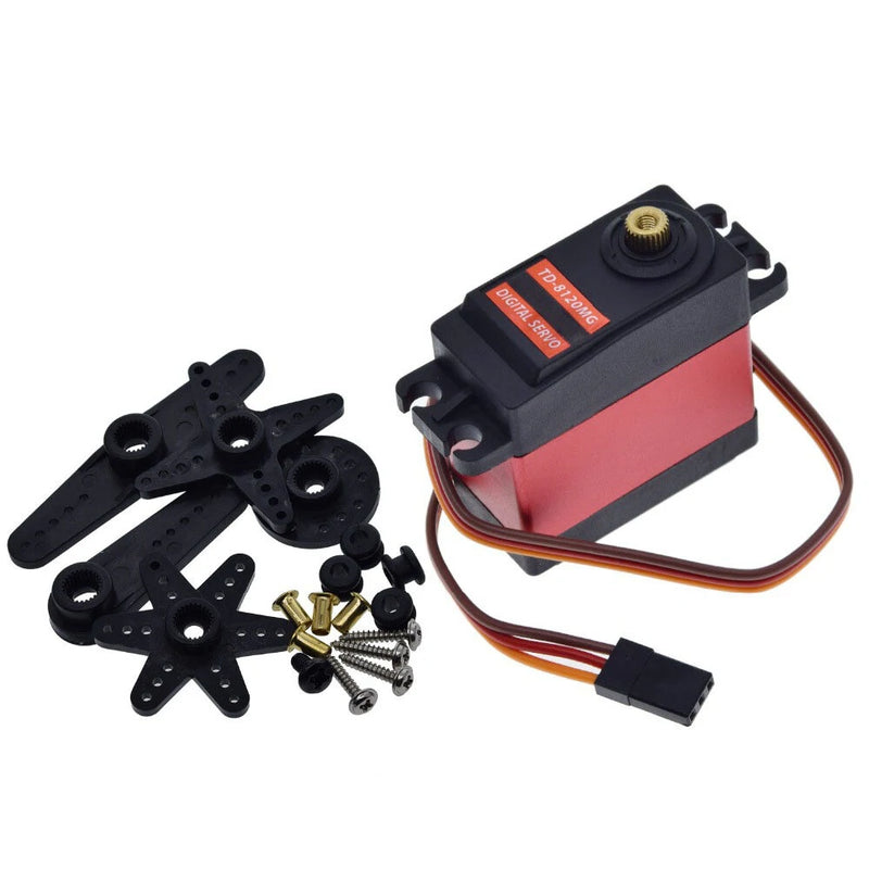 TD-8120MG Waterproof Metal Gear Digital Servo with 20KG High Torque 180Angle for RC Remote Control Car Model Vehicle