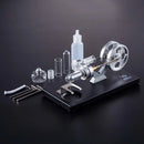 StarPower QX-SL-01 Hot Air Stirling Engine Model with Wooden / Metal Base DIY Generator Physics Experiment Science Education Toys