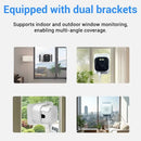 AI-Powered 3MP 2K HD Mini Window Camera Night Vision Motion Detect Dual Band WiFi Alexa Compatible Home Security Easy Install Indoor Outdoor Use