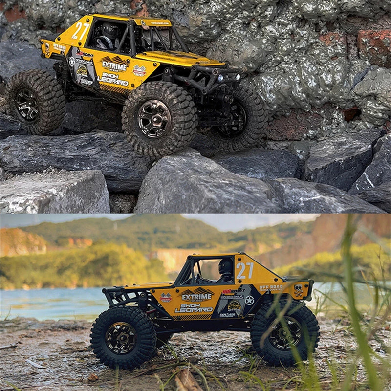 UDIRC UCX2405 UCX2405 PRO RTR 1/24 2.4G 4WD RC Car Rock Crawler Off-Road Climbing Cage Trail Truck Snow Leopard LED Light Full Proportional Vehicles Models Oil Filled Shocks Toys