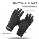VILICO 1 Pair of Warm Winter Gloves Men Women Outdoor Sports Touchscreen Non-Slip Cycling Gloves Thin Edition with Velvet-L/XL