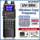 Baofeng UV-5RH 10W Tri-band Walkie Talkie 3800mAh Type-C Rechargeable Wireless Copy Frequency Handheld Two-way Radio