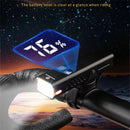 OFFBONDAGE 350LM Bicycle Headlight Digital Display Power Lightweight Waterproof Aluminum Alloy Strong Flashlight Type-C Charging Bike Front Light for MTB Outdoor Night Riding Safety