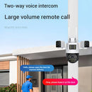 6MP WIFI IP Camera Triple Lens and View 360-Degree Panorama Night Vision Two-Way Audio Motion Detection Remote Monitoring IP66 Waterproof Outdoor Security EU Plug