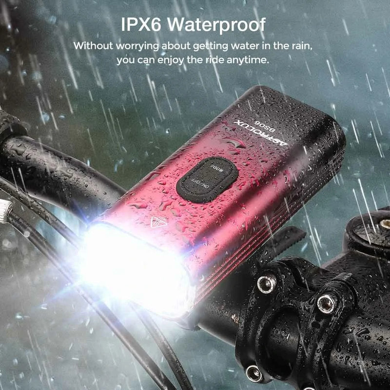 Astrolux BS06 2000Lm Brightness Bike Headlights 6 LED Large Beads 10000mAh Battery Dual Distance Beam Design IPX6 Waterproof 5 Light Modes Type-C Fast Charge Easy to Install Bicycle Front Light Flashlight