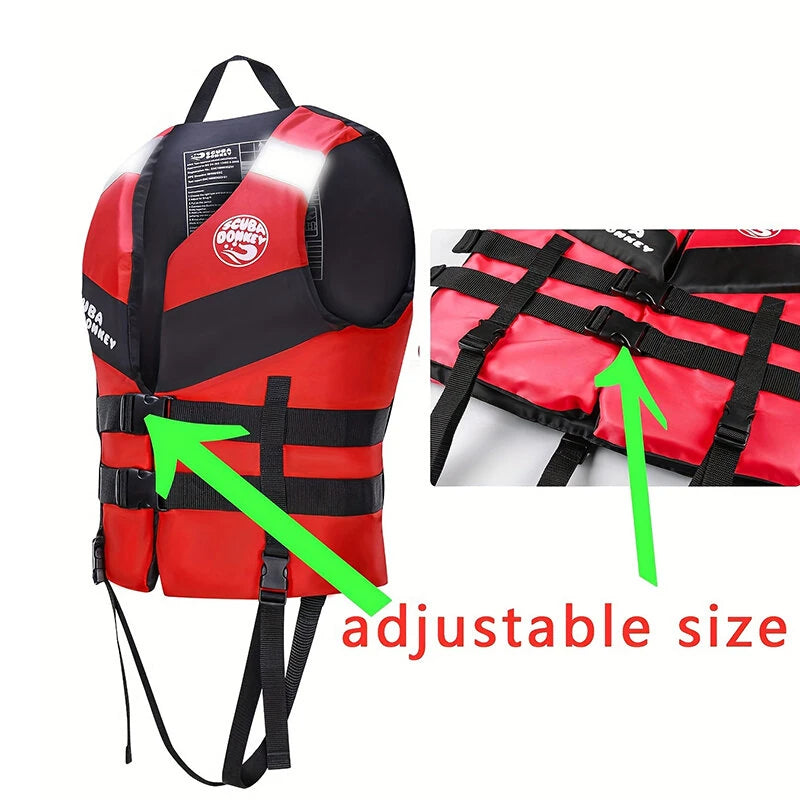Adults Universal Outdoor Neoprene Life Jacket Water Sports Buoyancy Vest Kayaking Boating Swim Drifting Safety Beach Life Vest