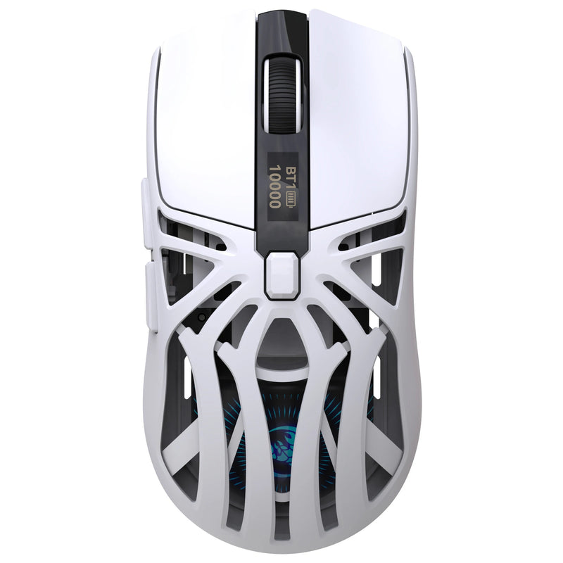 Tripe-Mode Wireless Gaming Mouse with Digital Screen 1200-10000DPI RGB 1KHz polling Rate Type-C Rechargeable Ergonomic Wireless/BT/Wired Macro Programmable