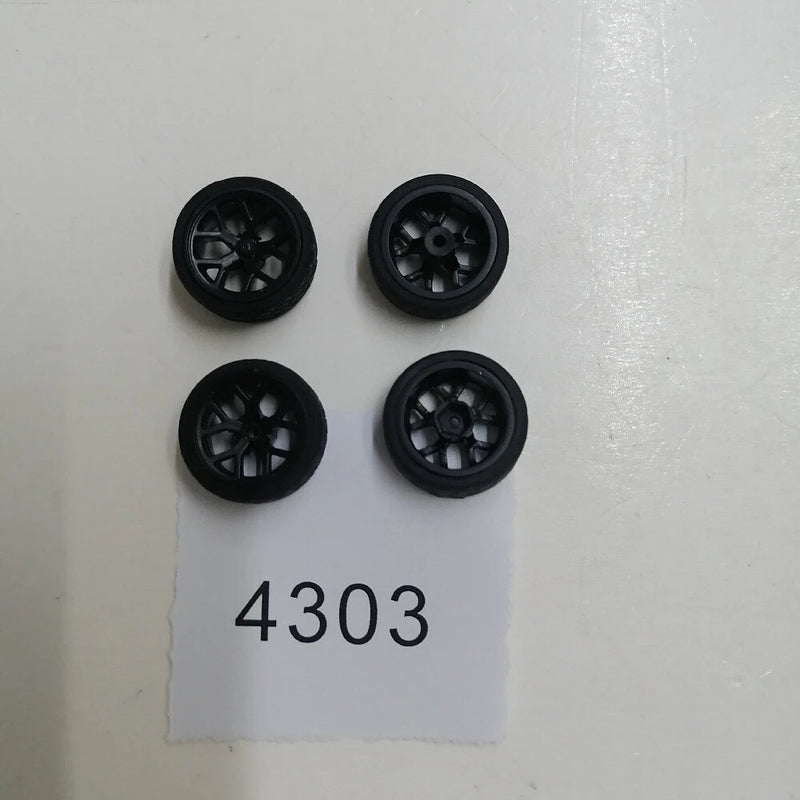 JIABAILE 4301/02/03/04/05/06/07/08/09 1/43 Drift RC Car Parts Racing Soft Drift Hard Tires Wheels Rims  Vehicles Models Accessories