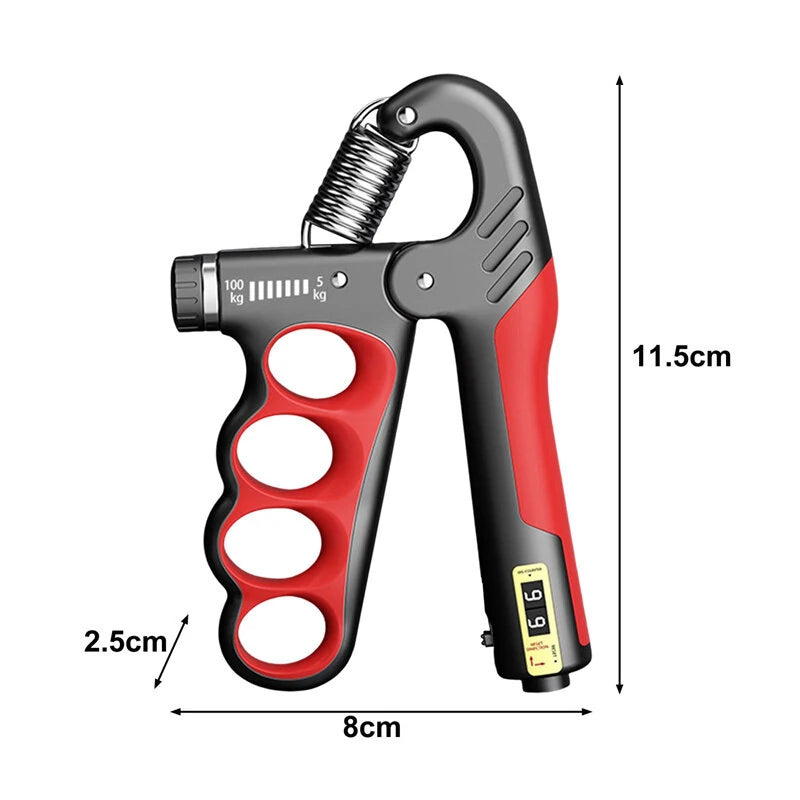 KALOAD 5-100KG Adjustable Hand Grip Strength Trainer Mechanical Counter Forearm Exerciser Power Strengthener for Gym Fitness Equipment with Counting Function