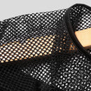 INCERUN Men T-Shirt Contrast Mesh Patchwork Crew Neck Short Sleeve Black T-shirt