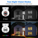 Hiseeu 4MP+4MP Dual Lens PTZ POE IP Camera 8X Zoom Full Color Night Vision 2-Way Audio H.265+ IP65 Waterproof CCTV Security Video Surveillance Camera