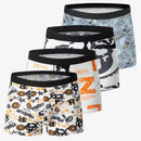 4pcs Men's Fashion Printed Underwear Comfortable And Breathable Men Boxers Briefs Thin Underwear Pants