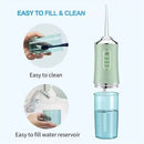 Cordless Dental Oral Irrigator with Adjustable Pressure Modes USB Rechargeable Water Flosser for Travel and Home