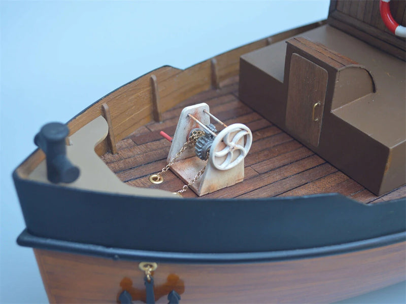 Tony Ray Aero Model 1/18 Mini 1930s Steam Tug Boat RC Ship DIY Full KIT Unassembled w/ Motor ESC Servo Micro Toys