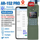 BAOFENG AR-152 PRO 10W GPS Walkie Talkie Long Range Bluetooth Programming Multi Band 12000mAh Tactical 1000CH Two Way Ham Radio with Flashlight