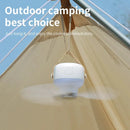 Portable Ceiling Fan 7200mAh Cooling Fan Outdoor Camping Fan Tent Ventilator Cooler Rechargeable Electric Fan Night Light with Remote Control