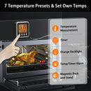 AGSIVO Digital Food Oven Meat Thermometer With Probe Timer Alert Backlight Outdoor Grill Cook Barbecue Kitchen Cooking BBQ Thermometer