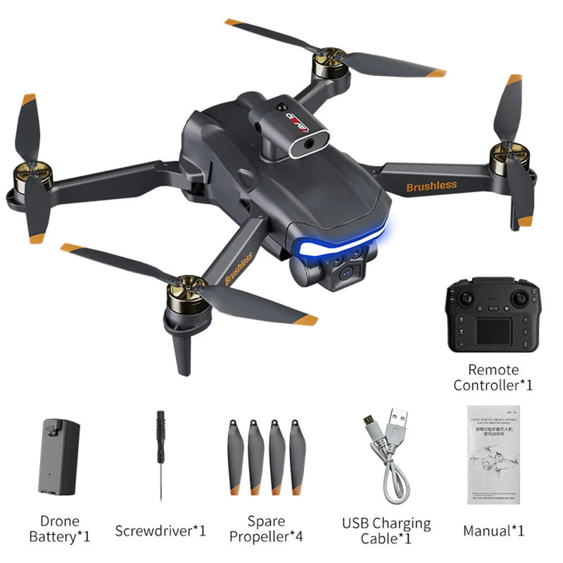 JJRC X35 PRO WiFi FPV with LCD Screen Controller HD Dual Camera Servo Gimbal 360 Obstacle Avoidance Optical Flow Positioning Brushless Foldable RC Drone Quadcopter RTF