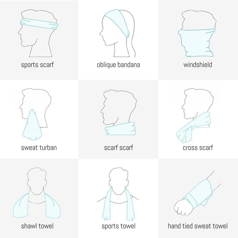 KALOAD 1 PCS Quick-Dry Cooling Towels with Storage Box Soft Breathable Sweat Absorption Cold Head Scarves for Sports Running Yoga Gym