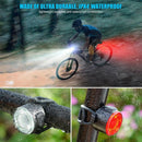 Smart Bike Taillight 12 LED Lamp Beads 6 Light Modes 500mAh Battery Waterproof Bicycle Warning Light for Electric Bike Mountain Bike