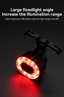 JOHORSE Smart Brake Sensing Bike Taillight USB-C Rechargeable 300mAh 4 Modes IPX5 Waterproof Bicycle Rear Light Safety Ebike Accessory