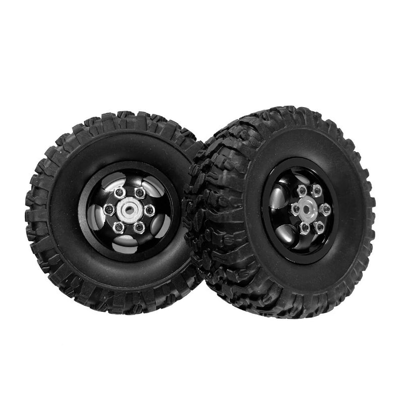 4PCS Upgraded Metal Rims Tires Wheels for TOYOTA Land Cruiser MN82 LC79 MN78 WPL D90 D91 D96 99S 1/12 RC Cars Vehicles Models Spare Parts