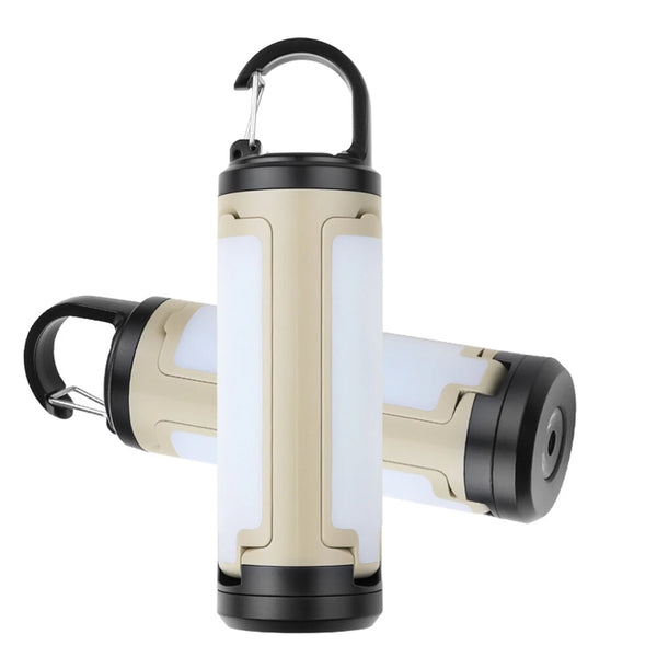 IPRee USB Rechargeable Flashlight Powerful 1200mAh Mini LED Camping Lanterns Warm White Light Haning Outdoor Camping Light