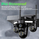 6MP WIFI IP Camera Three Lens 10X Zoom Three Screens WiFi Wireless Outdoor Monitor Security Protection CCTV Video Surveillance