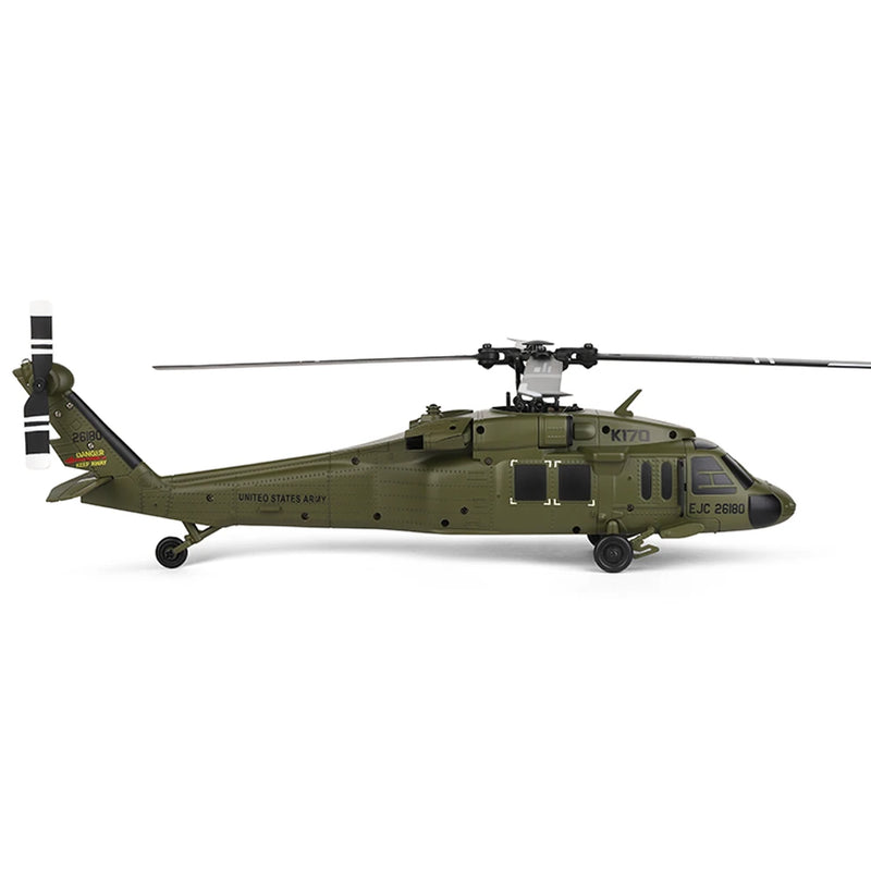 XK K170 UH-60L 2.4G 4CH 6-Axis Gyro Brushless Motor Military Green RC Helicopter RTF