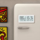 Magnetic Suction LED Simple Clock Back Light Desktop Clock Temperature And Humidity Alarm Clock Decorative Ornaments Silent Small Alarm Clock