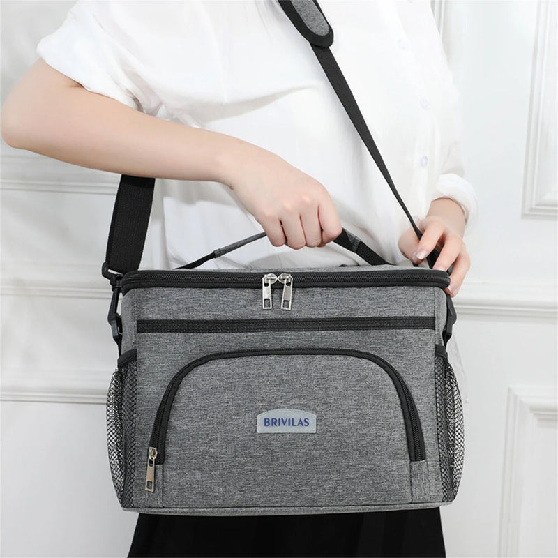 IPRee Portable Thermal Oxford Cloth Picnic Cooler with Shoulder Strap, Waterproof, Heat and Cold Preservation, Ideal for Outdoor Camping