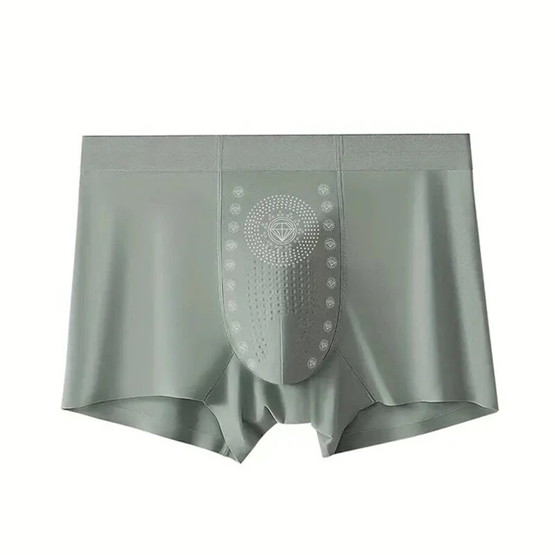 5pcs Men's Antibacterial Underwear, Casual Boxer Briefs Multipack, Ice silk Breathable Comfort Fit Underpants, Elastic Waistband Boxer Trunks Sports Undershorts