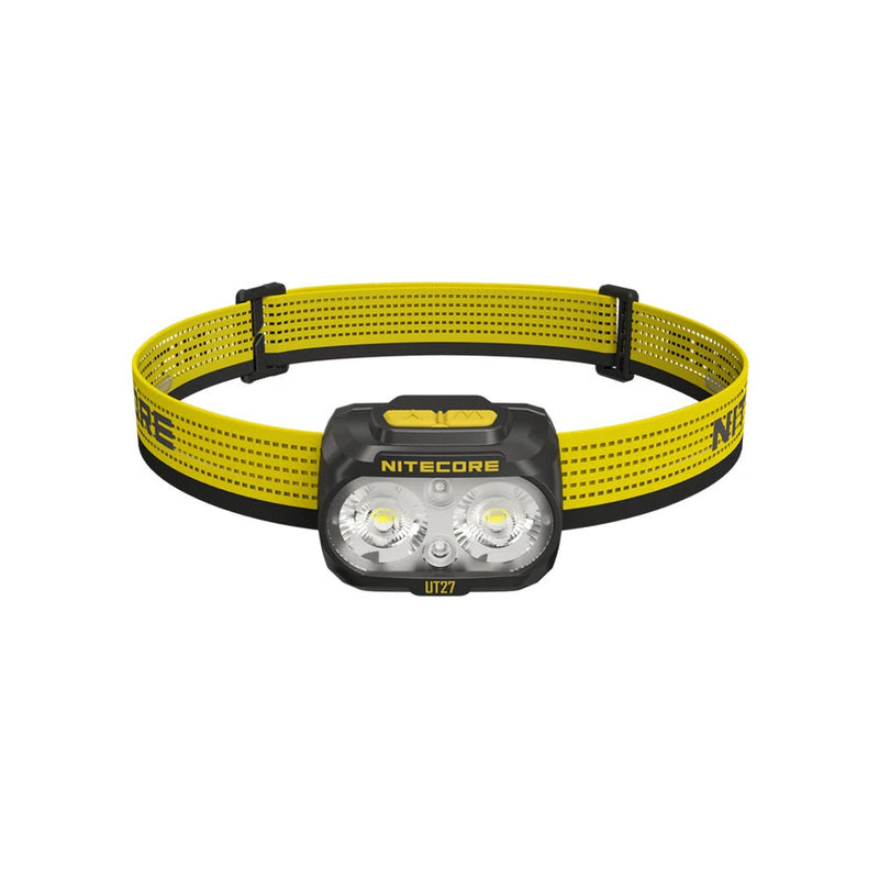 NITECORE UT27 PRO 800LM Dual Beam Light Headlamp With 2Pcs Battery Pack USB Rechargeable Wide Range Dual Power Headlight Spotlight for Outdoor Night Running Fishing