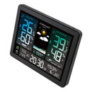 AGSIVO Weather Station Alarm Clock Wireless Indoor Outdoor Thermometer with Atomic Clock Forecast Station with Calendar and Adjustable Backlight