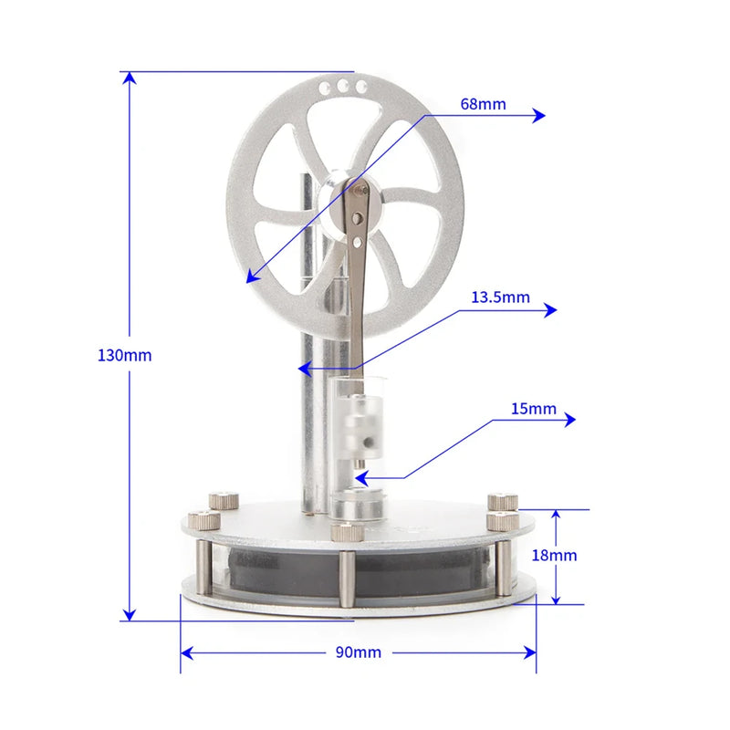 STARPOWER QX-DWCL-01 Low Temperature Hot Air Stirling Engine Kit Steam Heat Education Model Physics Experiment Science Discovery Toys Toy Fully Assembled