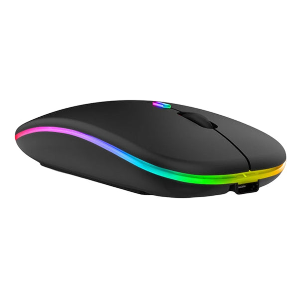 Dual Mode BT3.0/5.2 2.4G Wireless Mouse Adjustable 800-1600DPI Rechargeable LED Light Silent Mice for Laptop PC