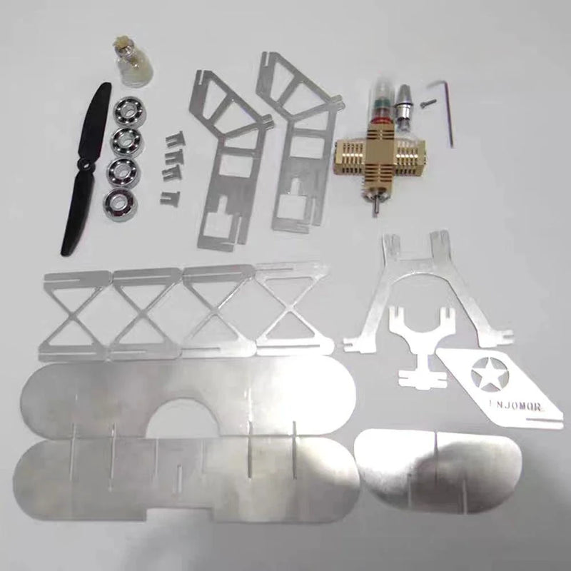 NikolaToy Mini Stirling Engine Upgraded Model Aircraft DIY Assembly Kit Creative Desktop Ornaments Decoration Science Discovery Toys