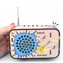 Small Science Technology Mini Wooden DIY Radio Models Handmade Homemade Assembly Puzzles Color Crafts